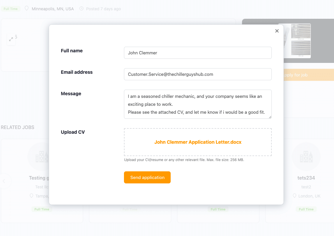 Members Can Apply Directly From Our Site